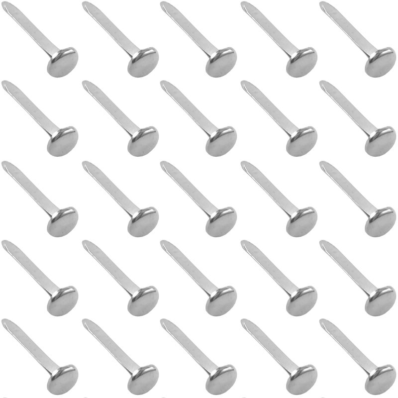 Clipco Paper Fasteners Large 1-Inch Silver Nickel Plated (100-Pack) - Image 1
